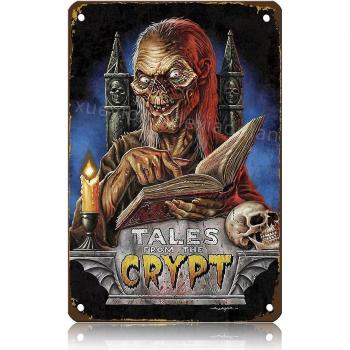 Cartel Retro de Metal Tales From The Crypt 12x8