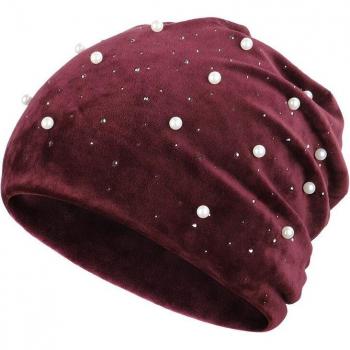 Casquette Hiver Crâne en Velours Stretch