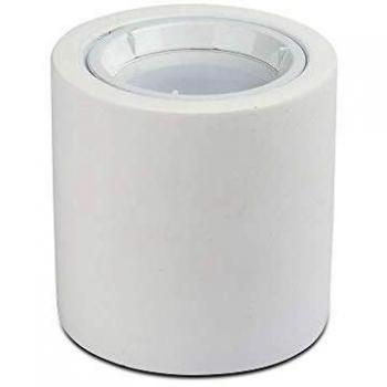V-TAC Portafaretto LED Montaggio a Plafone Rotondo GU10 e GU5.3 Corpo in Gesso Bianco