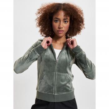 Juicy Couture Light Green Velour Zip Hoodie for Women