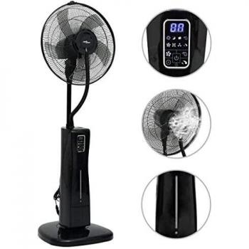 Ventilatore a piantana con funzione nebulizzatore e telecomando, nero