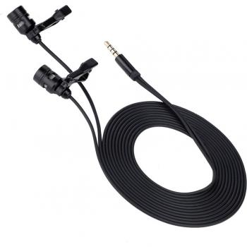 Micrófono de corbata con doble micrófono 3.5mm