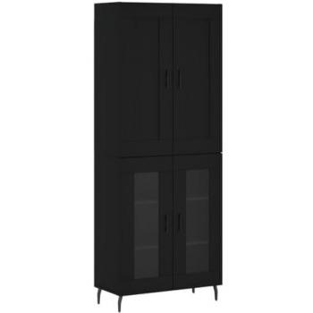 Cassettiera Organizzatore Cucina 69x34x180 cm Nero