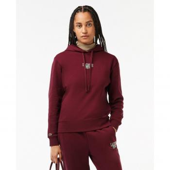 Sudadera Jogger con capucha Lacoste SF0884 roja mujer