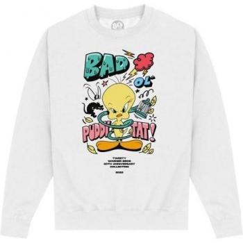 Tweety Bad Ol Puddy Tat Sweatshirt S white