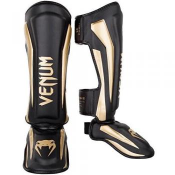 Venum Elite Schienbeinschoner, Schwarz/Gold, XL