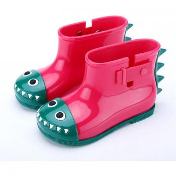 Zapatos de lluvia para niñas con dibujos animados de dinosaurios