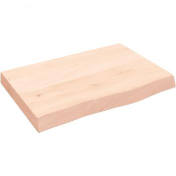 Untreated Solid Wood Oak Wall Shelf 60x40x(2-6) cm