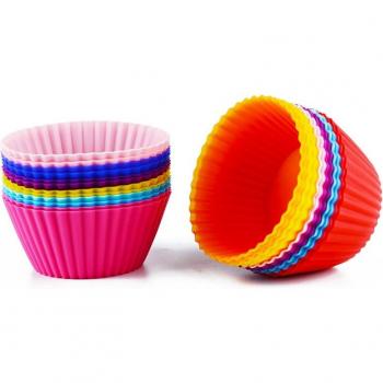 Round Silicone Cupcake Molds Set