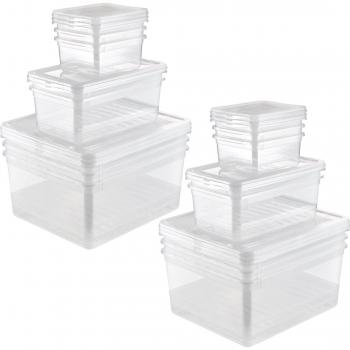 Keeeper 8 Cajas de Almacenaje: Set de 2x con Tamaños Diversos