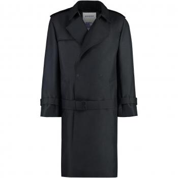 Burberry Men's Black Trench Coat | Size L