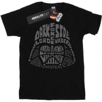 Camicia T-Shirt Star Wars: testa di Darth Vader in nero 12-13
