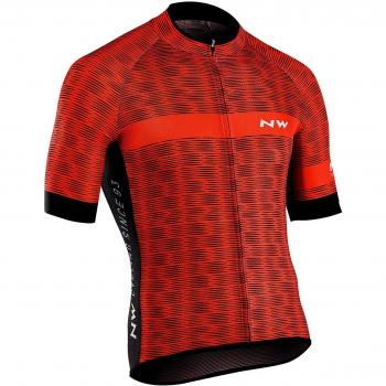 Northwave Blade Air 3 Fahrradtrikot kurz rot/schwarz 2018: Größe L