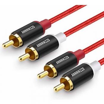 2 RCA Male Stereo Audio Cable
