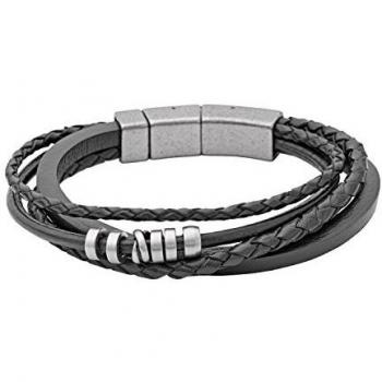 Bracciale Umano in Pelle con Dettaglio Fossile