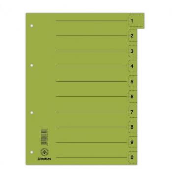Karton-Rissregister, A4, DONAU, grün, mikroperforiert