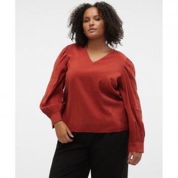 Blusa Talla Grande de Vero Moda Curve con Mangas Largas Caladas