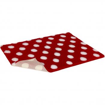 VetComfort Non‑Slip Bed – Medium, Red with White Dots