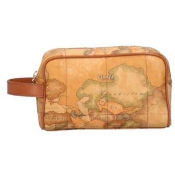 Alviero Martini Prima Classe Beige Cotton Clutch Bag – Slim Carry‑All