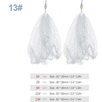 2pcs Copper Spring Fishing Net with Glow Beads for Night Fishing