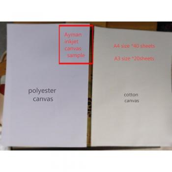 Inkjet Printable Canvas Sheets A4 (40 Sheets) & A3 (20 Sheets)