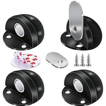 SecureSlide Magnetic Floor Door Stopper Set
