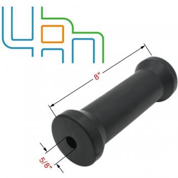 5/8 Hole Black Rubber Spool for Boat Trailers, 8 Inch