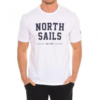 North Sails T-Shirt Blanc pour Homme – 100 % Coton