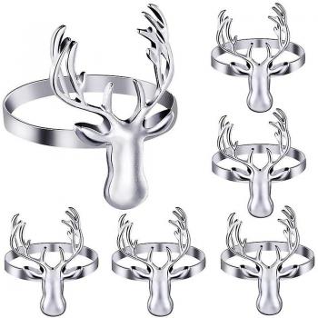 Ensemble 6 Ronds Cerfs pour Table de Fêtes