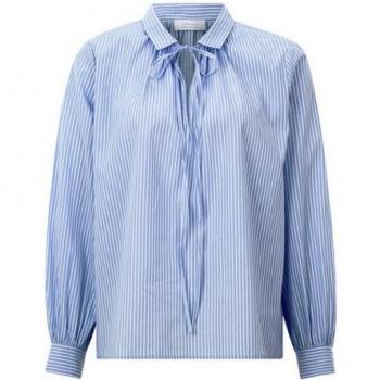 RICHROYAL Modische Bluse mit verspieltem Schleifen-Ausschnitt