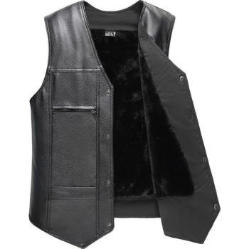 Men's Winter Fleece Vest Plus Size Black