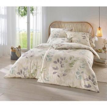 Draps en coton ivoire imprimé