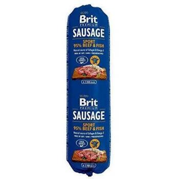 Salsiccia Umida Brit Premium per Cane 24x800g Manzo & Pesce