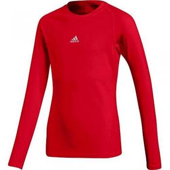Adidas Alphaskin T-shirt à manches longues mixte enfant, Rouge Puissant, FR : 2XL