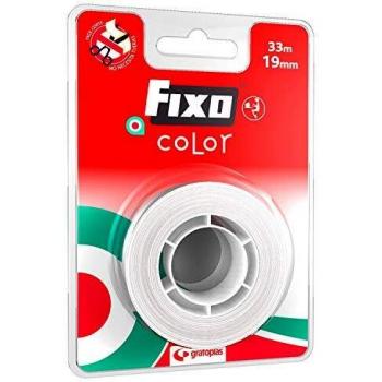 Cinta Adhesiva Fixo 19mm x 33m Color Blanco
