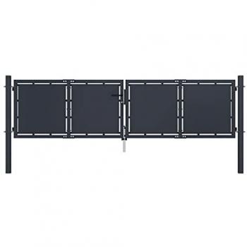 VidaXL Stahl Gartentor 300×100 cm Anthrazit