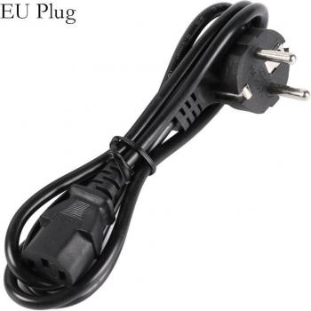 Universal Laptop AC Power Cord with 3-Prong US and EU Plugs
