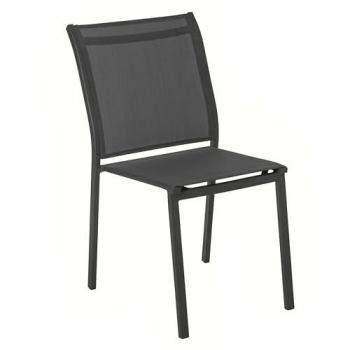 Sillas de Exterior Essentia Aluminio y Texalina Apilables 46x88x61 cm Gris Antracita (4 unidades)