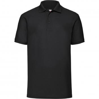 Mens Black Pique Polo Shirt