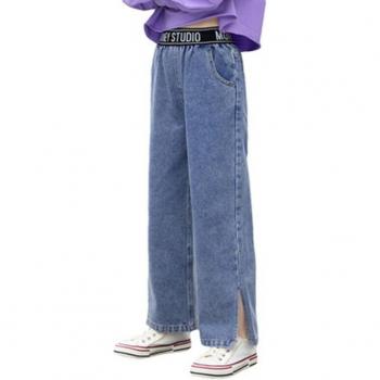 Jeans de pernera ancha para niña