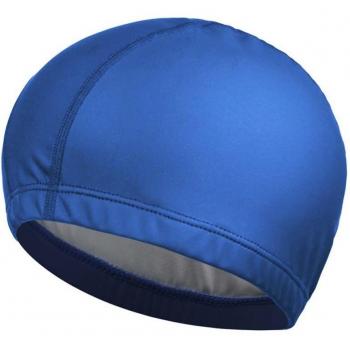 Gorro de natación con copa para orejas, tela de PU, tamaño grande