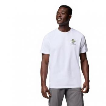Maglia Uomo Columbia Hageman Graphic XL Bianco