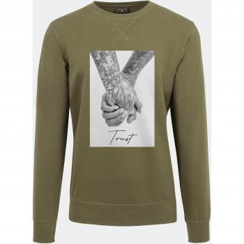 Olive Trust 2.0 Crew Sweatshirt by Mister Tee Men's XS