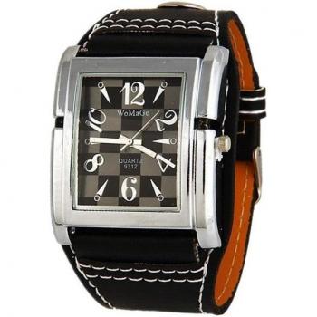 Womage Big Dial Leather Women's Watch