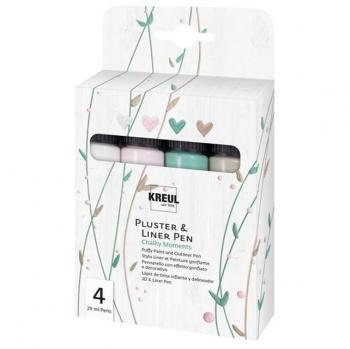 KREUL Chalky Moments, set de 4 stylos Pluster & Liner
