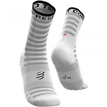 White Ultralight Bike Racing Sock – Compressport v3.0 T1