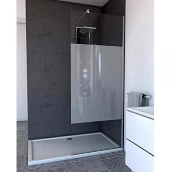 Aurlane pack paroi de douche dépoli 80cm profil chrome