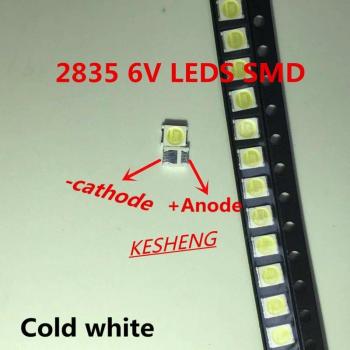 Perles de rétro-éclairage LED 3528 2835 1210, 100 pièces, 1 Watt, 6 Volts, blanc froid