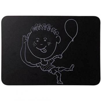Bi-Office D-Series Frameless Laptop Chalkboard, Dual-Sided Black