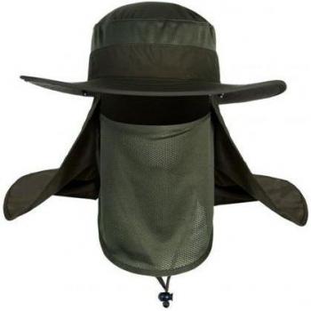 Adjustable Outdoor Fishing Hat with Sun Protection Flap